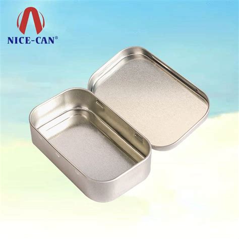 small metal box for mint tins|small tin container with lid.